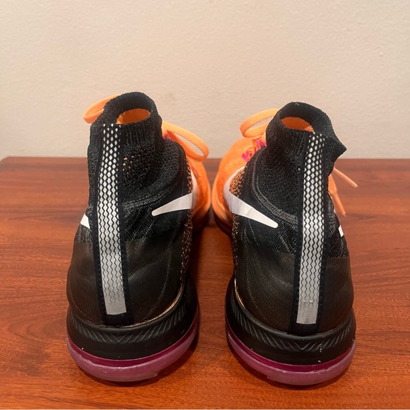 Nike flynit women size 10 orange black gym running walking training sneakers - Picture 7 of 9